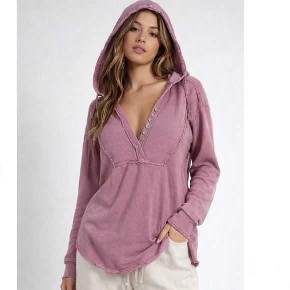 Pilcro Tops - Anthropologie Pilcro "Wharfside" Hooded Sweatshirt Size Small